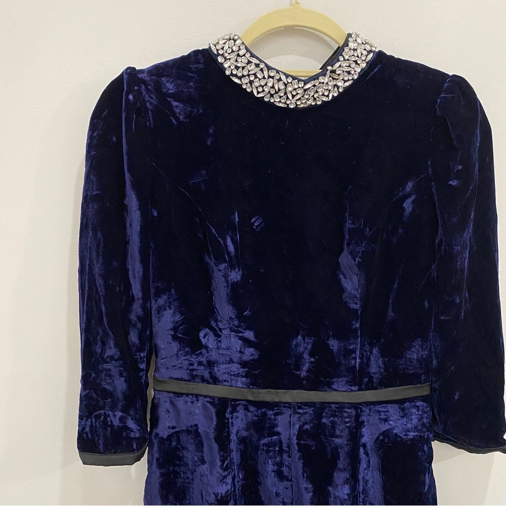 Velvet Open Back Romper
